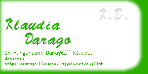 klaudia darago business card